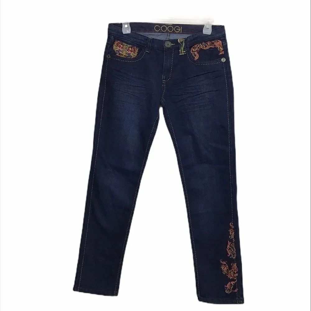 COOGI Embroidered Straight Leg Jeans New Size 17/18